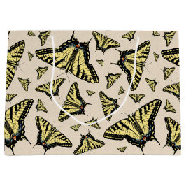 Sacola Para Presentes Grande Borboletas do Sudoeste Amarelo
