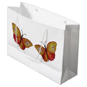 Sacola Para Presentes Grande Borboletas - Saco de presentes personalizado - Gra