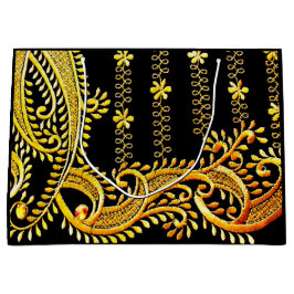 Sacola Para Presentes Grande Bordado Árabe