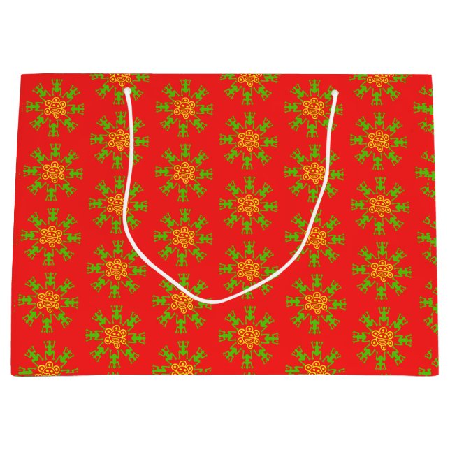 Sacola Para Presentes Grande Boricua Coqui Sun Christmas gift bag (Frente)
