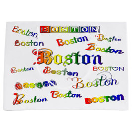 Sacola Para Presentes Grande Boston Rainbow Fonts