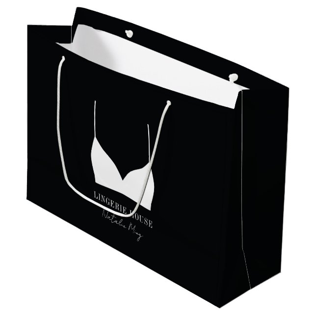 Sacola Para Presentes Grande Boutique lingerie (Frente inclinada)