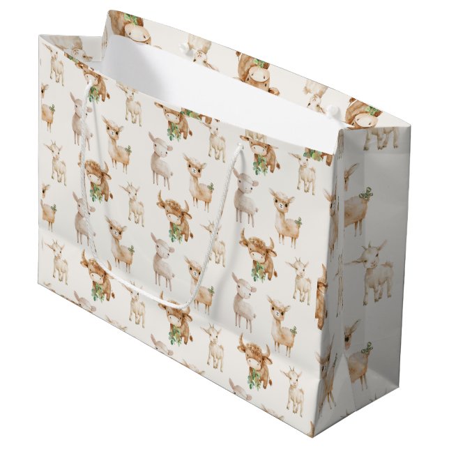 Sacola Para Presentes Grande Bovinos de criação (Frente inclinada)