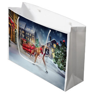 Sacola Para Presentes Grande Boxer Christmas Fesason Season