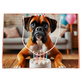 Sacola Para Presentes Grande Boxer Dog Birthday