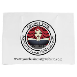 Sacola Para Presentes Grande Branco de logotipo de empresa personalizada grande