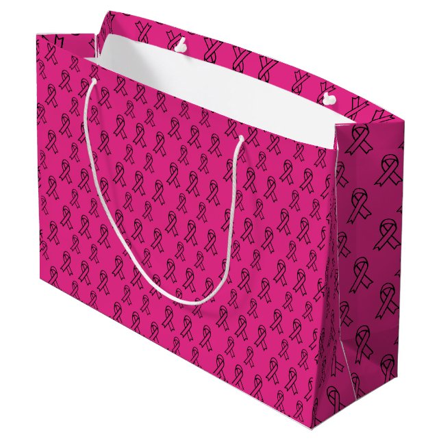 Sacola Para Presentes Grande Breast Cancer Awareness Gift Bag (Verso inclinado)