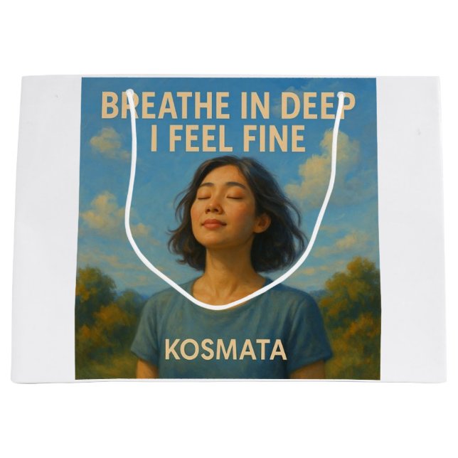 Sacola Para Presentes Grande Breath in Deep - Geschenktüte (Frente)