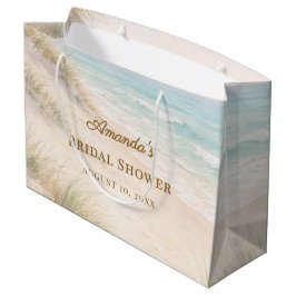 Sacola Para Presentes Grande Bridal Shower beach coastal elegant