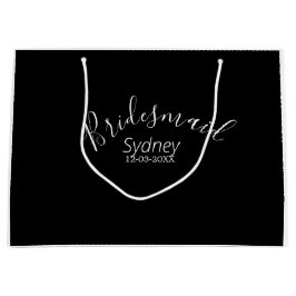 Sacola Para Presentes Grande Bridesmaid bachelorette party add name modern