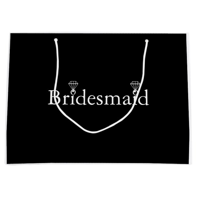 Sacola Para Presentes Grande Bridesmaid Ring Personalizado (Frente)