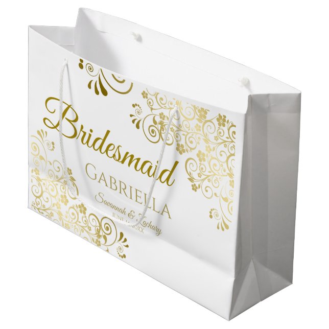 Sacola Para Presentes Grande Bridesmaid Wedding Gift Bag - Grande (Frente inclinada)