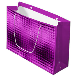 Sacola Para Presentes Grande Brilhante de brilho roxo