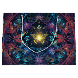 Sacola Para Presentes Grande Brilho da borboleta