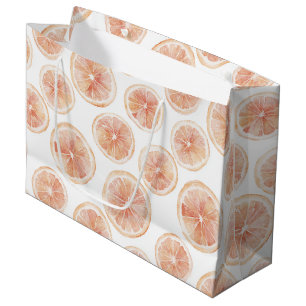 Sacola Para Presentes Grande Brisa de Verão Toranja Pêssego Aniversário