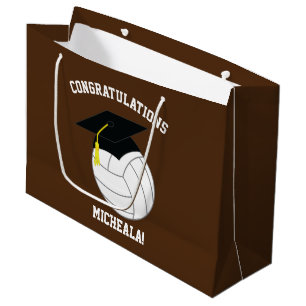Sacola Para Presentes Grande Brown do Esportes de Voleibol