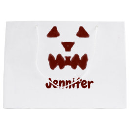 Sacola Para Presentes Grande Brown Halloween assustador queda rosto acrescentar