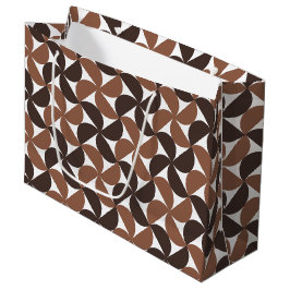 Sacola Para Presentes Grande Brown Mid Century Modern Pattern