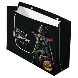 Sacola Para Presentes Grande Bruxa Assustadora Que Pensava Halloween