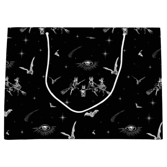 Sacola Para Presentes Grande Bruxas Bat (Frente)