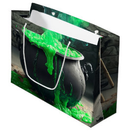Sacola Para Presentes Grande Bubbling Witch's Cauldron Halloween
