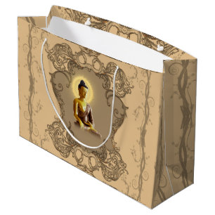 Sacola Para Presentes Grande Buddha com luz mystical e elementos florais