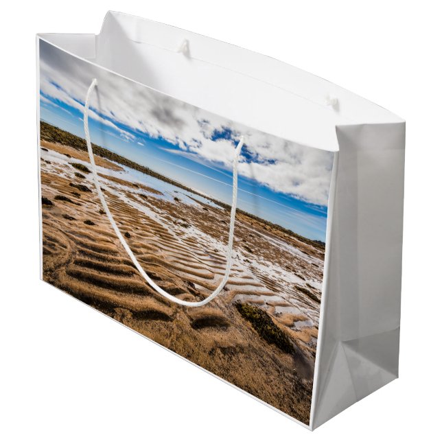 Sacola Para Presentes Grande Budir Beach, Islândia (Verso inclinado)