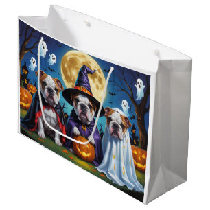 Sacola Para Presentes Grande Bulls Pumpkin Halloween Engraçado