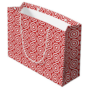 Sacola Para Presentes Grande Bullseye-GIFT BAG L, Red-White
