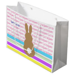 Sacola Para Presentes Grande Bunny Silhouette E Felz pascoa