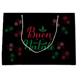 Sacola Para Presentes Grande Buon Natale Italiana Felry Christmas