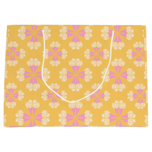 Sacola Para Presentes Grande Buquê de Verão Ousado (Frente)