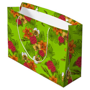 Sacola Para Presentes Grande Buquê tropical