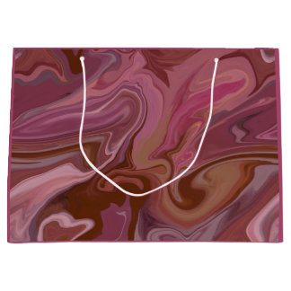 Sacola Para Presentes Grande Burgundy taupe Marble gift bag