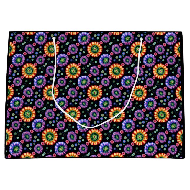 Sacola Para Presentes Grande Burst Psicodélico (Frente)