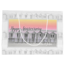 Sacola Para Presentes Grande Cabanas de praia de aniversário de casamento no sa