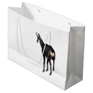 Sacola Para Presentes Grande Cabra de montanha de Chamois alpina minimalista na