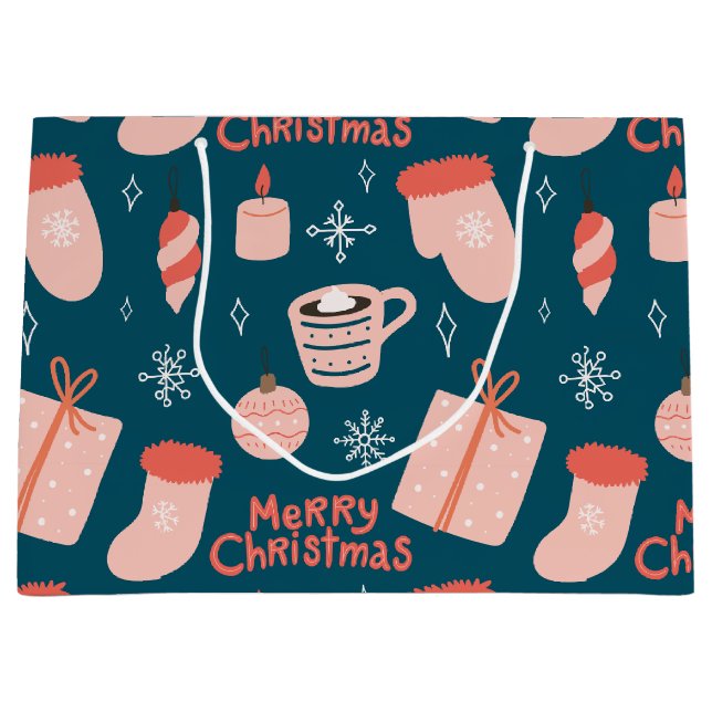 Sacola Para Presentes Grande Cacau de Natal (Frente)