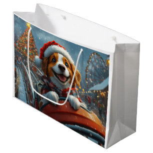 Sacola Para Presentes Grande Cachorro Brittany Spaniel Natal