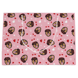 Sacola Para Presentes Grande Cachorro Cachorro Rosa Vermelho