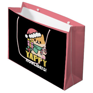 Sacola Para Presentes Grande Cachorro de Natal Bonito - Erradias de Yappy