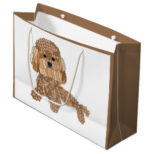 Sacola Para Presentes Grande Cachorro Poodle