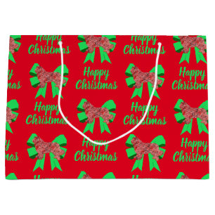 Sacola Para Presentes Grande Cachorro Vermelho de Natal em Terra Nova e Arco Ve