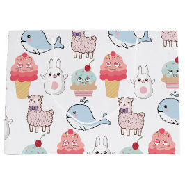 Sacola Para Presentes Grande Caçoa desenhos animados coloridos Kawaii