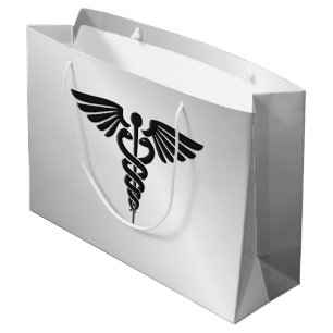 Sacola Para Presentes Grande Caduco Médico Silver
