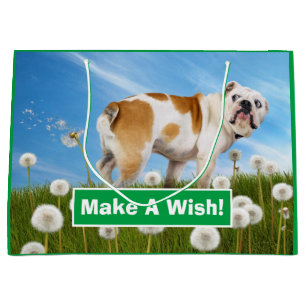 Sacola Para Presentes Grande Cães com Dandelion