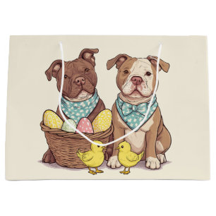 Sacola Para Presentes Grande Cães Touro-páscoa
