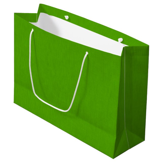 Sacola Para Presentes Grande Calm & simple lime green textured background  (Frente inclinada)