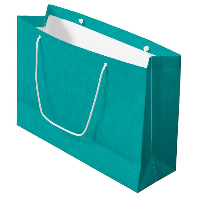 Sacola Para Presentes Grande Calm & simple visual teal textured background  (Frente inclinada)