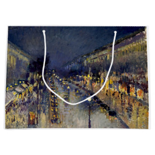 Sacola Para Presentes Grande Camille Pissarro - Boulevard Montmartre à Noite